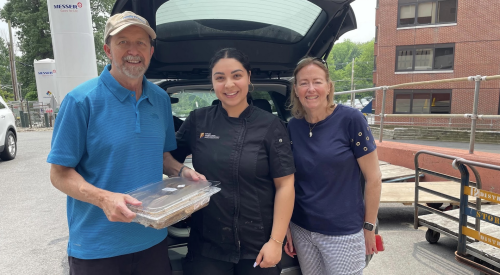 Karen and Scott Hahner Chef Gabriella with tray